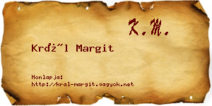 Král Margit névjegykártya
